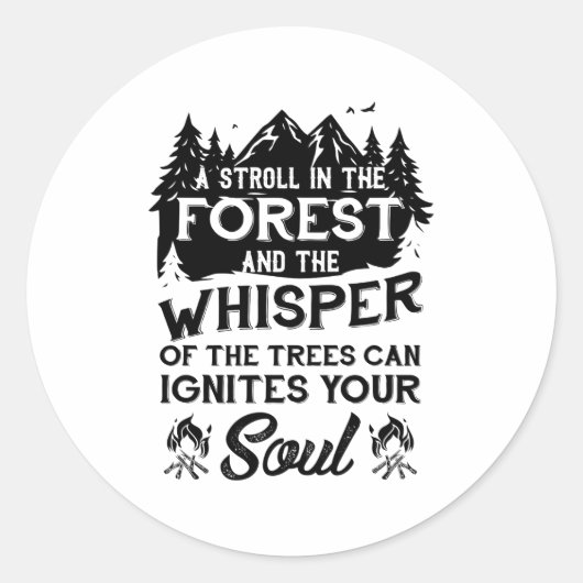 Camping Camping Gifs Runder Aufkleber (Vorderseite)