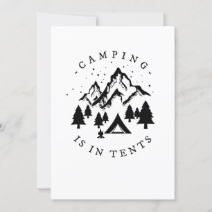 Camping - Camping in Zehnteln Einladung
