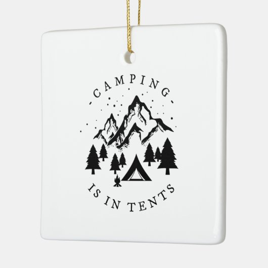 Camping - Camping in Zehnteln Keramikornament (Links)