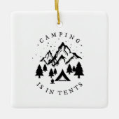 Camping - Camping in Zehnteln Keramikornament (Vorderseite)