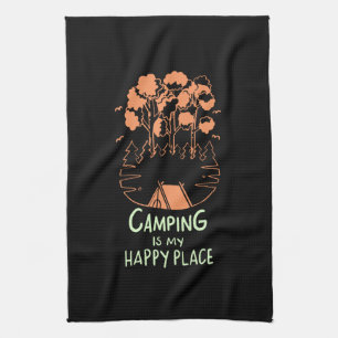 Camping - Camping ist mein glücklicher Ort Geschirrtuch