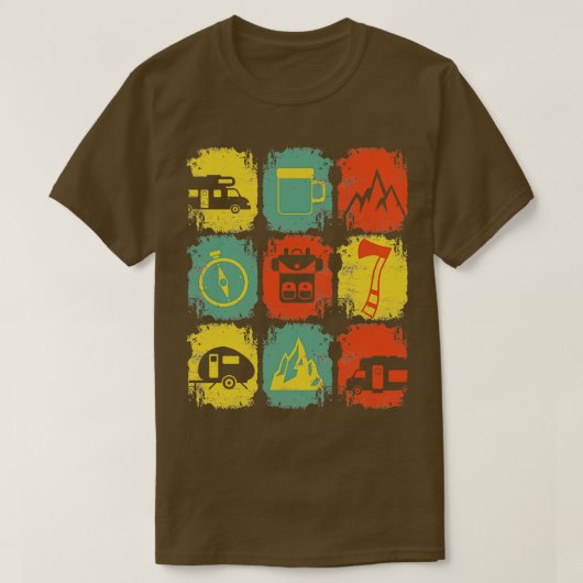 Camping Camping Stuff Retro 2 T-Shirt (Design vorne)