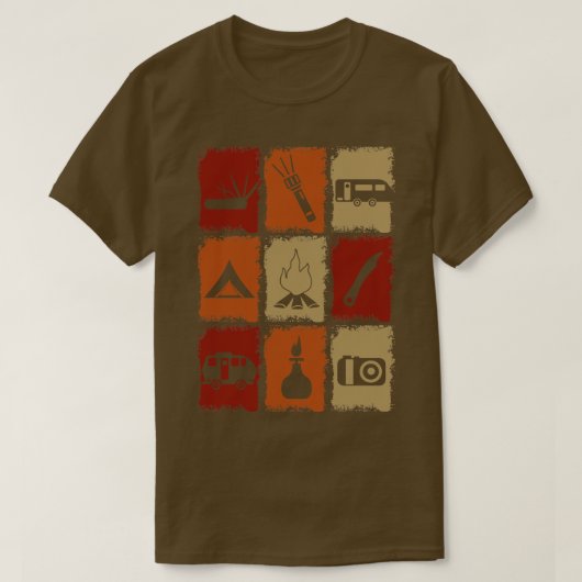 Camping Camping Stuff Retro 2 T-Shirt (Design vorne)