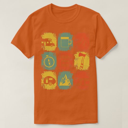 Camping Camping Stuff Retro 3 T-Shirt (Design vorne)