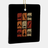 Camping - Camping Stuff Retro Keramikornament (Rechts)