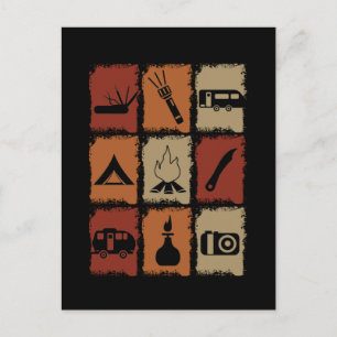 Camping - Camping Stuff Retro Postkarte