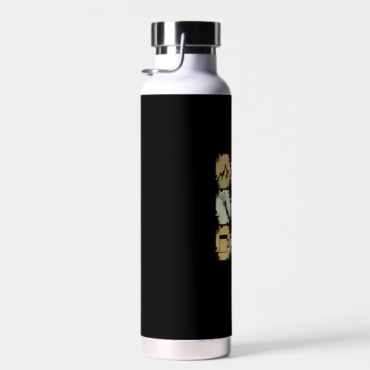 Camping - Camping Stuff Retro Trinkflasche (Rechts)