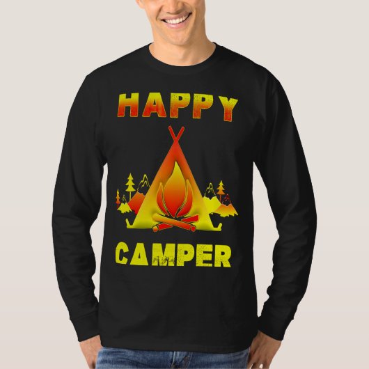 Camping   Camping  with Sayings Happy Camper T-Shirt (Vorderseite)
