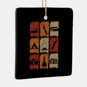 Camping - Camping-Zubehör Retro Keramikornament (Rechts)