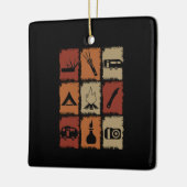 Camping - Camping-Zubehör Retro Keramikornament (Links)