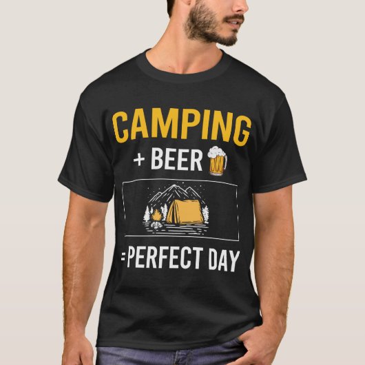 Camping Campingplatz Bier Day T-Shirt (Vorderseite)