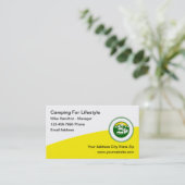 Camping Campingplatz Visitenkarte (Stehend Vorderseite)