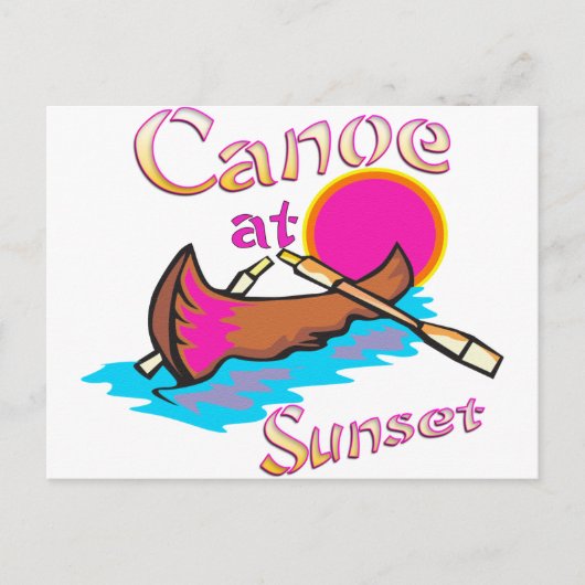 Camping Canoe Postkarte (Vorderseite)