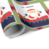 Camping Canoe Weihnachtsgeschenk Wrapping Paper Geschenkpapier (Rolleneckpunkt)