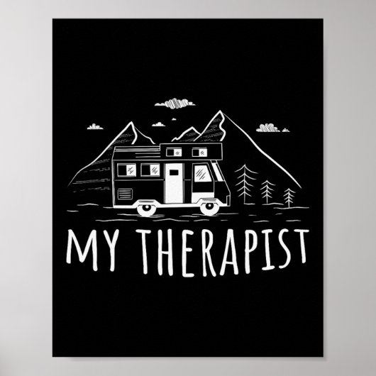 Camping Caravan My Therapist  Poster (Vorne)