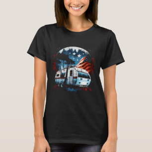Camping Caravan US-Flagge Grafische T-Shirts Männe