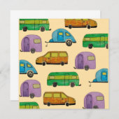 Camping caravans einladung (Vorne/Hinten)