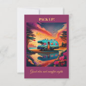 Camping Card: Outdoor Adventure Note Card Dankeskarte (Vorderseite)