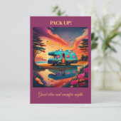 Camping Card: Outdoor Adventure Note Card Dankeskarte (Stehend Vorderseite)