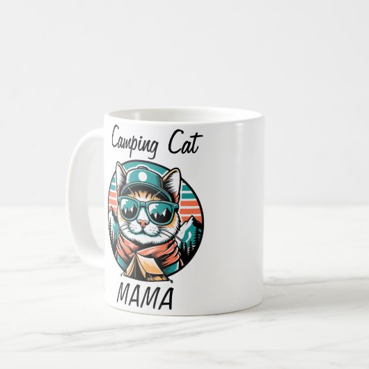 Camping Cat Mama Kaffeetasse (Vorderseite Links)