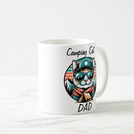 Camping Cat Vater Kaffeetasse (VorderseiteRechts)