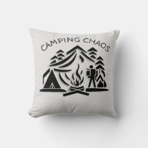 Camping Chaos Icon Logo personalisieren Kissen