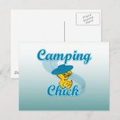 Camping Chick #3 Postkarte (Vorne/Hinten)
