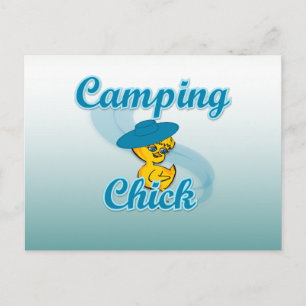 Camping Chick #3 Postkarte