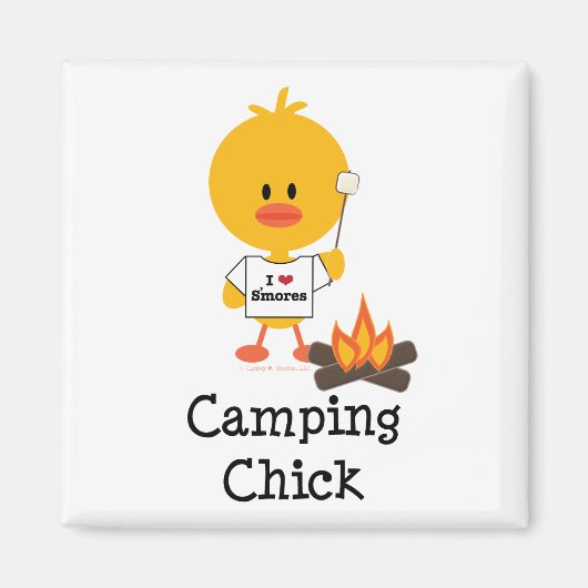 Camping Chick Magnet (Vorne)