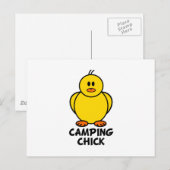 Camping Chick Postkarte (Vorne/Hinten)