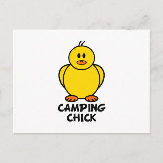 Camping Chick Postkarte