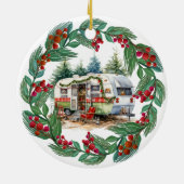 Camping Christmas Van für den Camper Keramik Ornament (Hinten)