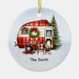 Camping Christmas Van für den Camper Keramik Ornament