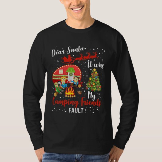 Camping Christmas Vehicles Camping RVing Trailers T-Shirt (Vorderseite)