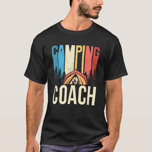 Camping Coach Camper Campsite Camp Campfire T-Shirt (Vorderseite)
