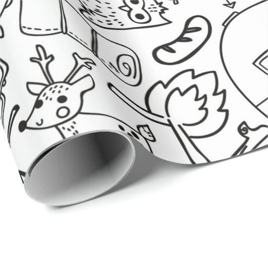 Camping Color Me Wrapper Geschenkpapier (Rolleneckpunkt)