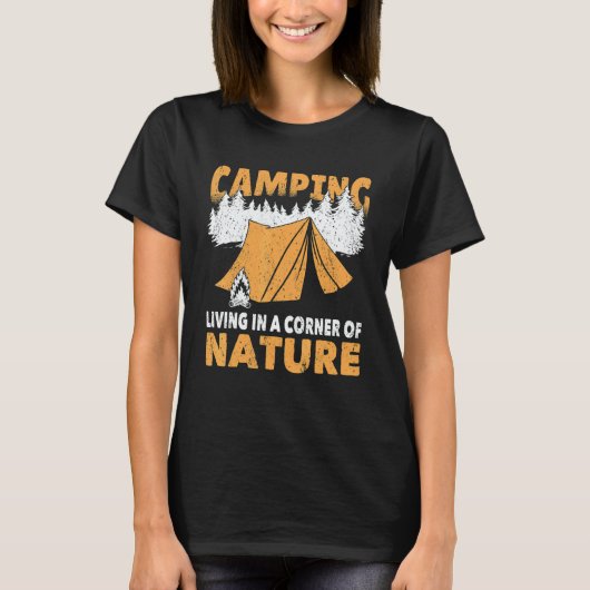Camping corner of nature camper outdoor accessorie T-Shirt (Vorderseite)