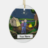 Camping Couple Keramikornament (Rechts)