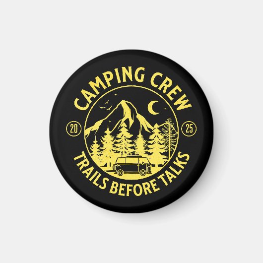 Camping Crew 2025 Camper Magnet (Vorne)