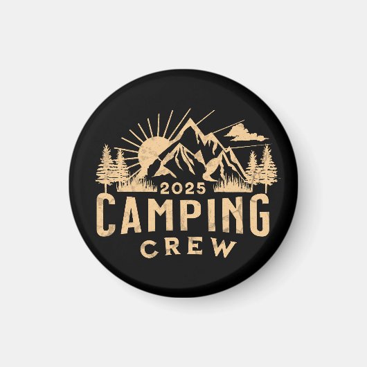 Camping Crew 2025 Camping Fan Camping Magnet (Vorne)