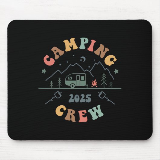 Camping-Crew 2025 Camping-Trip 2025 Passende Crew  Mousepad (Vorne)
