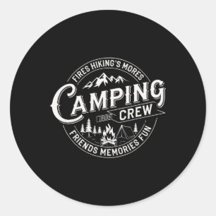 Camping-Crew 2025 passend für Familie Camper Kind Runder Aufkleber