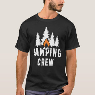 Camping Crew Bonfire Campfeuer Sommer Wanderrad T-Shirt