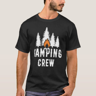 Camping Crew Bonfire Campfeuer Sommer Wanderrad T-Shirt