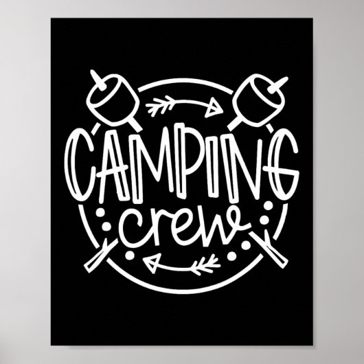 Camping Crew Campfire Sommercampingferien Poster (Vorne)