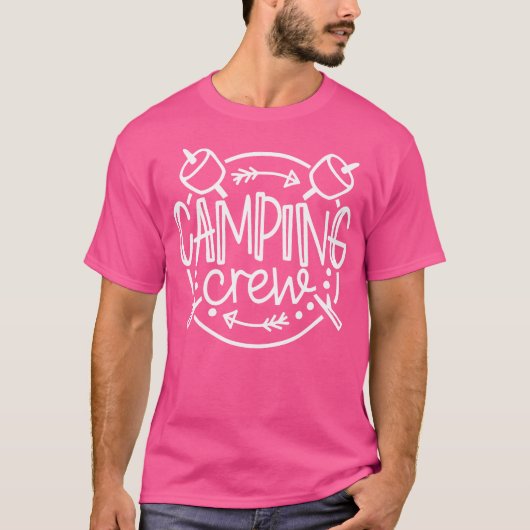 Camping Crew Campfire Sommercampingferien T-Shirt (Vorderseite)