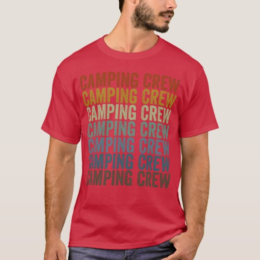 Camping Crew Camping Crew Camping Matching retro T-Shirt (Vorderseite)