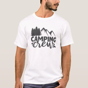 Camping Crew Cooles Adventure Mountain Zitat T-Shirt