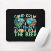 Camping-Crew, die wahrscheinlich das ganze Bier be Mousepad (Mit Mouse)