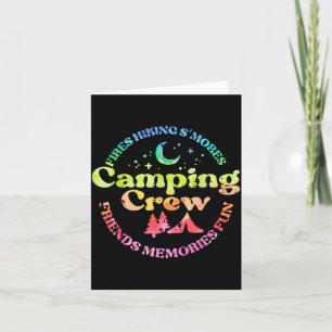 Camping-Crew Familie Freunde Mädchen Kinder Kleink Karte